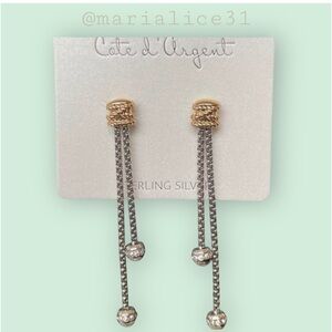 Gold & Silver Cote D’Argent Chain Earrings